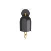 Black bell-shaped sconce with jewellery-inspired accent