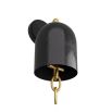 Black bell-shaped sconce with jewellery-inspired accent