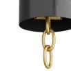 Black bell-shaped sconce with jewellery-inspired accent