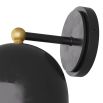 Black bell-shaped sconce with jewellery-inspired accent