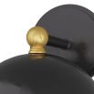 Black bell-shaped sconce with jewellery-inspired accent