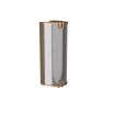 Mercury glass wall sconce with brass accents