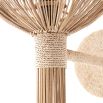 Balearic style upturned rattan reed wall light