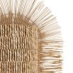 Rattan burst style wall sconce