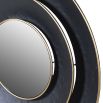 A black layered mirror with gold details.