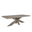 Rectangular wooden Scandi design dining table in antique grey