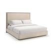 Minimalist sumptuous bed with rectangular headboard