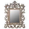 French-style, carved wood decorative mirror