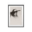 Abstract brushstroke artwork in black and white