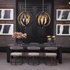 Charcoal grey oak veneer rectangular dining table