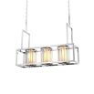 A luxury vintage style ceiling light with a nickel finish 