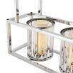 A luxury vintage style ceiling light with a nickel finish 