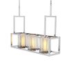 A luxury vintage style ceiling light with a nickel finish 