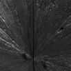 Black wooden cabinet with starburst design and metal frame