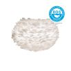 White feather detailed pendant shade