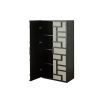 Apartment scale bar cabinet with three shelves