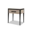 A charming one-drawer bedside table by Liang & Eimil with a beige and wenge finish