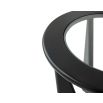 A stylish side table by Liang & Eimil with a glass top and wenge finish