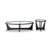 A stylish side table by Liang & Eimil with a glass top and wenge finish