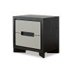 A luxury two drawer bedside table by Liang & Eimil with a grey and wenge finish