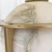 Luxurious alabaster and antique brass table lamp by Eichholtz