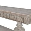 Washed grey console table with two drawers
