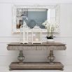 Washed grey console table with two drawers