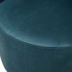 teal velvet swivel chair with wooden base 