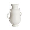 An elegant Eve-inspired white porcelain vase