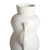 A luxurious white porcelain sculptural feminine vase 