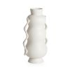 A luxurious white porcelain sculptural feminine vase 