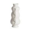 A luxurious white porcelain sculptural feminine vase 