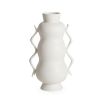 A luxurious white porcelain sculptural feminine vase 