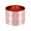 A luxury lampshade by Eva Sonaike Odi with a pink African-inspired pattern 