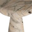 Beige marble affect stone table with round top