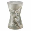 Hourglass side table in a green marble finish