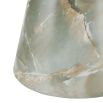 Hourglass side table in a green marble finish