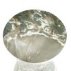 Hourglass side table in a green marble finish