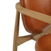 caramel leather armchair with a weathered natural ash