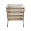 lovely boucle armchair with natural wood