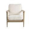 lovely boucle armchair with natural wood