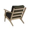 lovely boucle armchair with natural wood