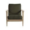 lovely boucle armchair with natural wood