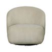 Corduroy upholstered cream armchair