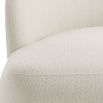 Sumptuous large boucle upholstered curved armchair