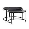 Set of 2 modern round side/coffee tables
