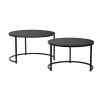 Set of 2 modern round side/coffee tables