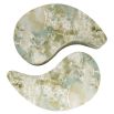 Striking yin yang shaped marble coffee tables in stunning green colour finish