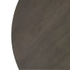 Circular outdoor dining table with tapered crown base