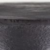 Geometric style black side table with textured detailing